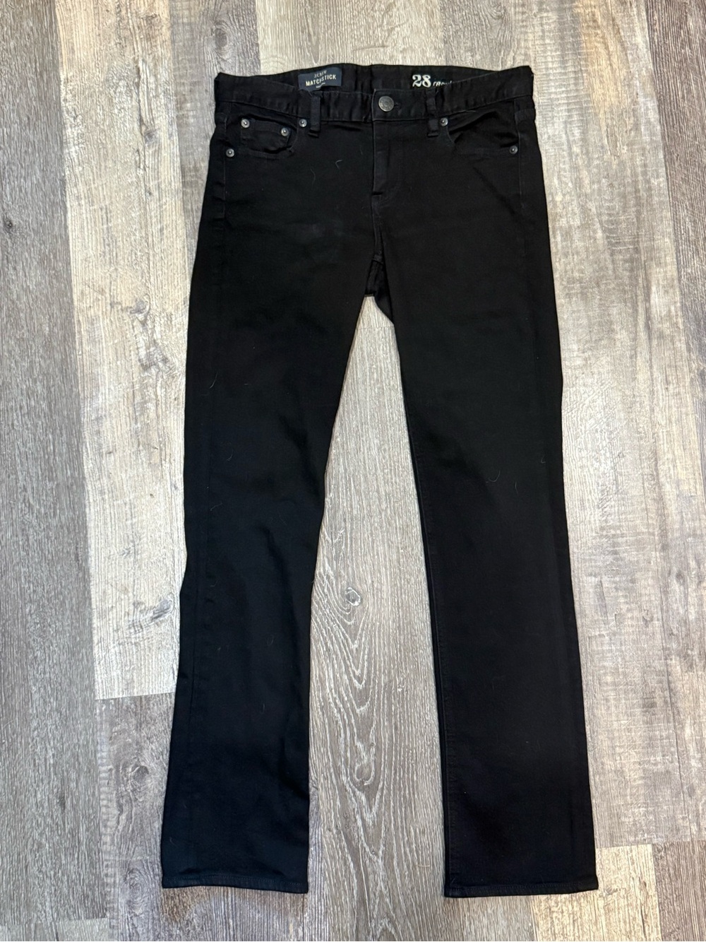 J. Crew Matchstick size 28 black jeans